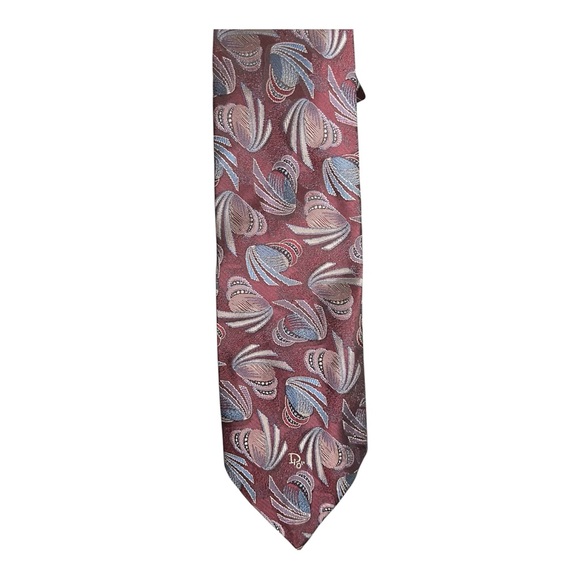 Vintage Christian Dior Men's Tie - Purple and Gray Paisley Classic Preppy Office - Picture 2 of 8